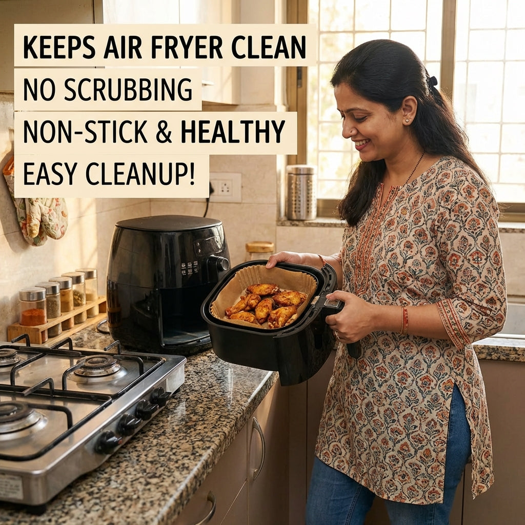 Air Fryer & Oven Paper Liners Food grade – Oil-Proof Disposable Parchment Sheets