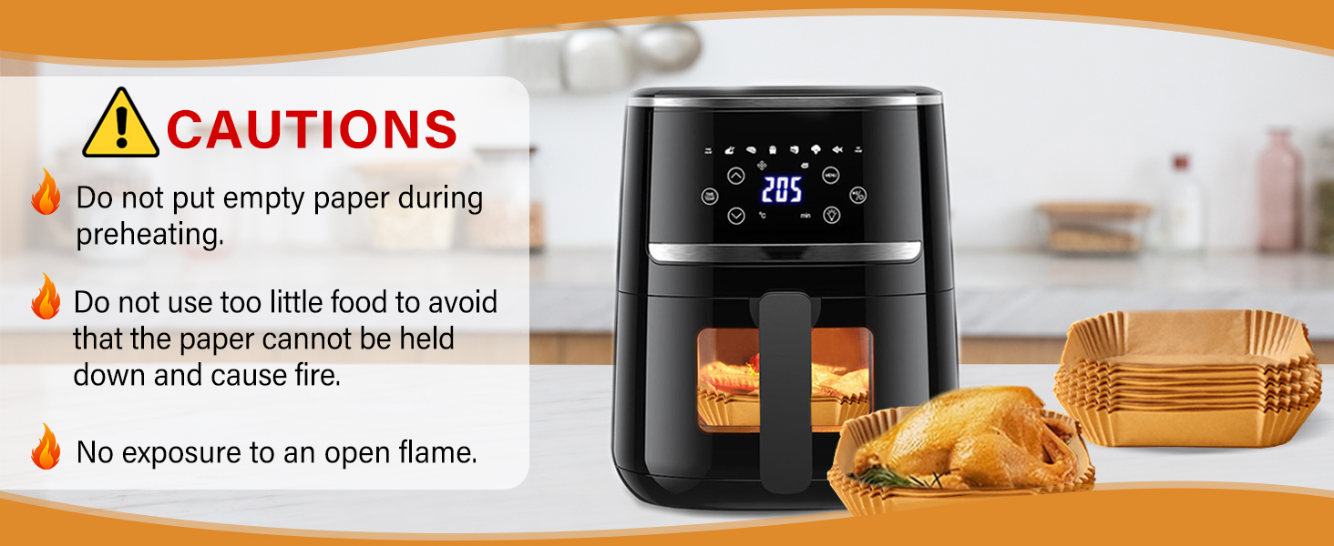 Air Fryer & Oven Paper Liners Food grade – Oil-Proof Disposable Parchment Sheets