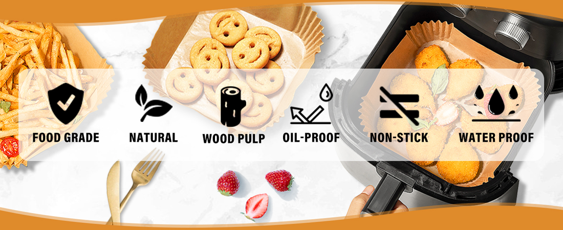 Air Fryer & Oven Paper Liners Food grade – Oil-Proof Disposable Parchment Sheets