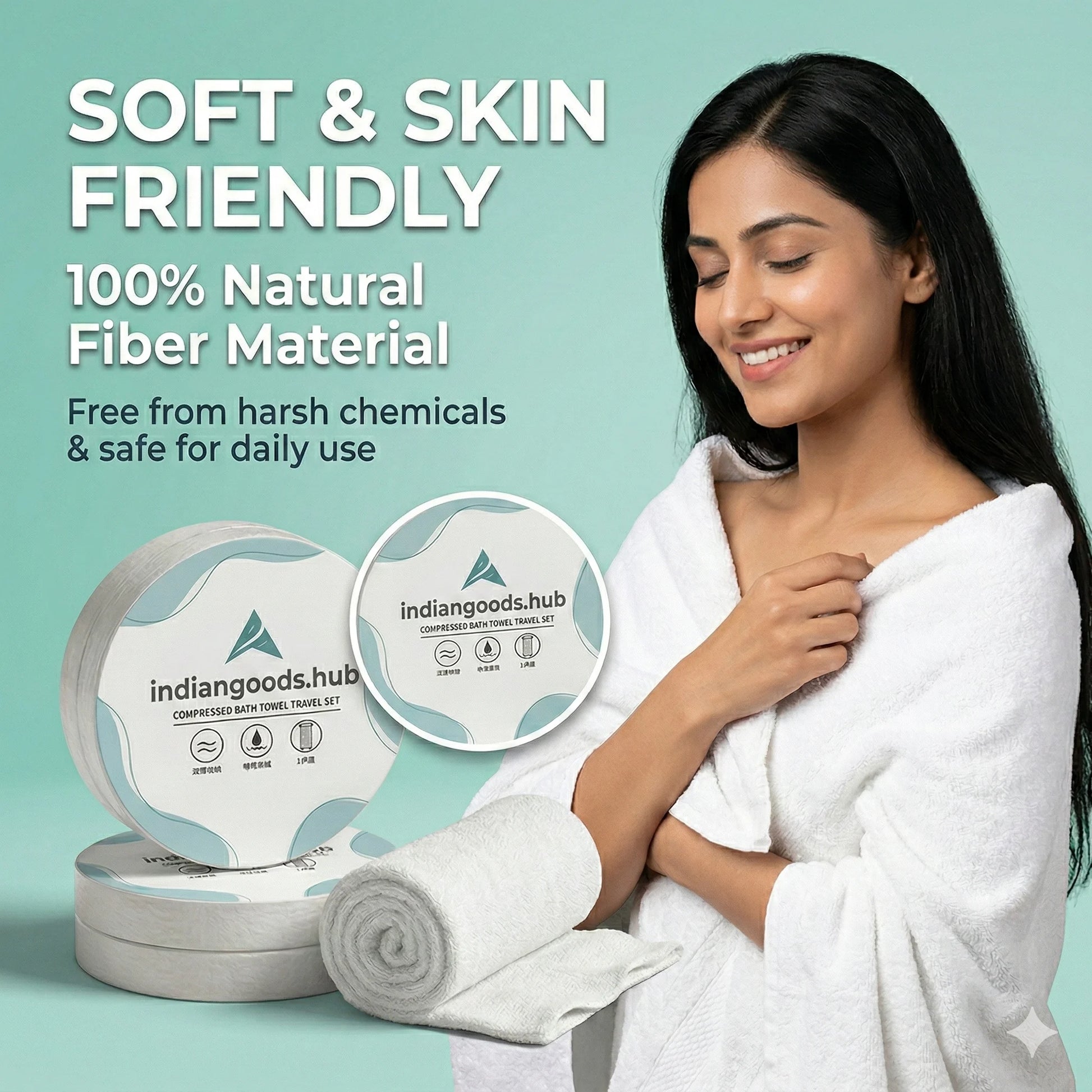 Cotton Towels  Disposable & Skin-Safe  Perfect for Trips & Outdoors