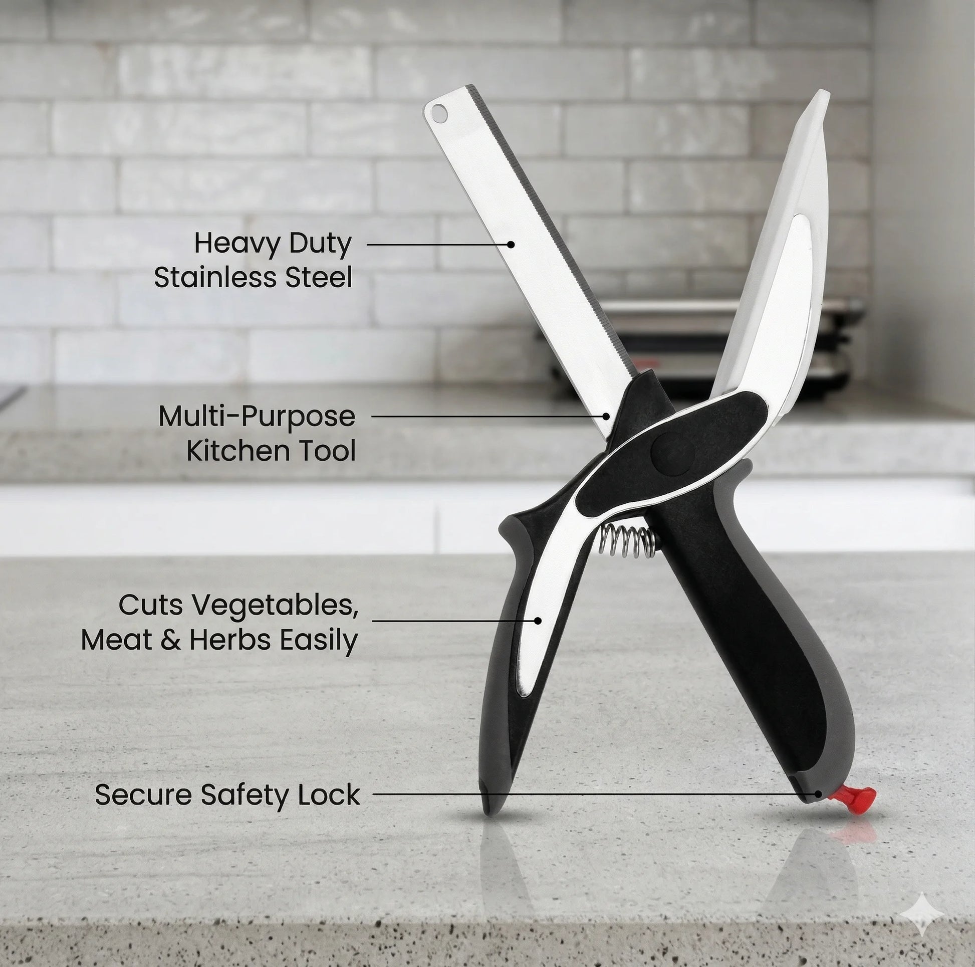 Stainless Chopper  Easy Pull Mechanism  Fast Effortless Chopping