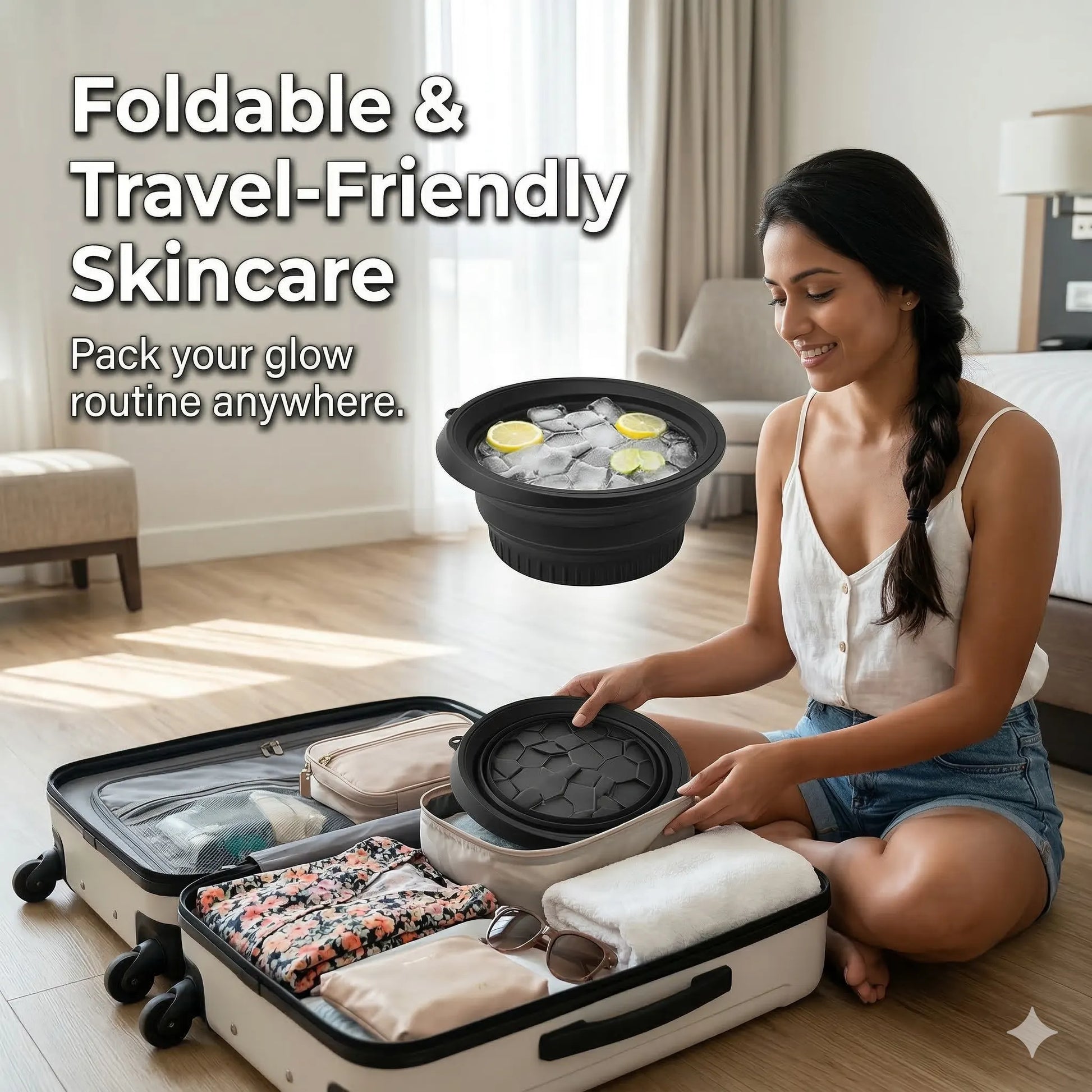 Ice Facial Bowl  Built-In Tray  Smooth, Firm & Glow