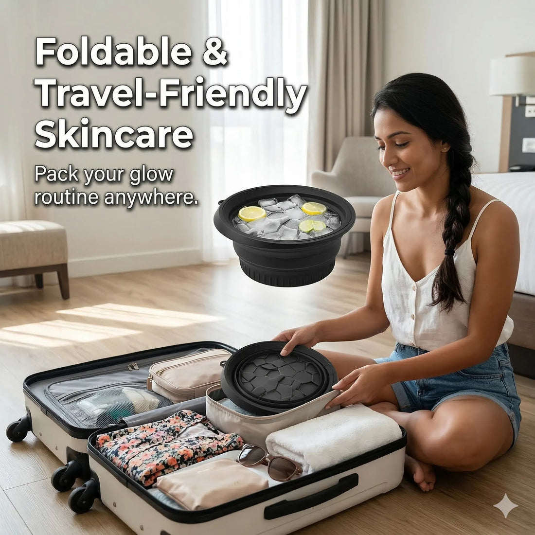 Ice Facial Bowl  Built-In Tray  Smooth, Firm & Glow