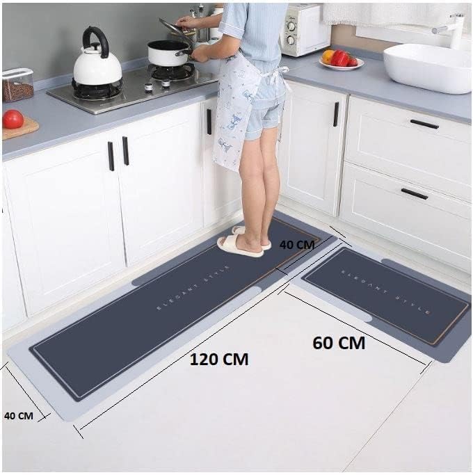 2-piece waterproof memory foam kitchen mat set  trs