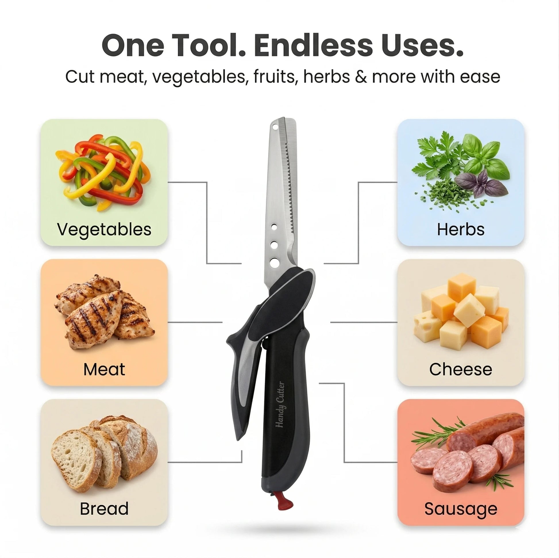 Stainless Chopper  Easy Pull Mechanism  Fast Effortless Chopping