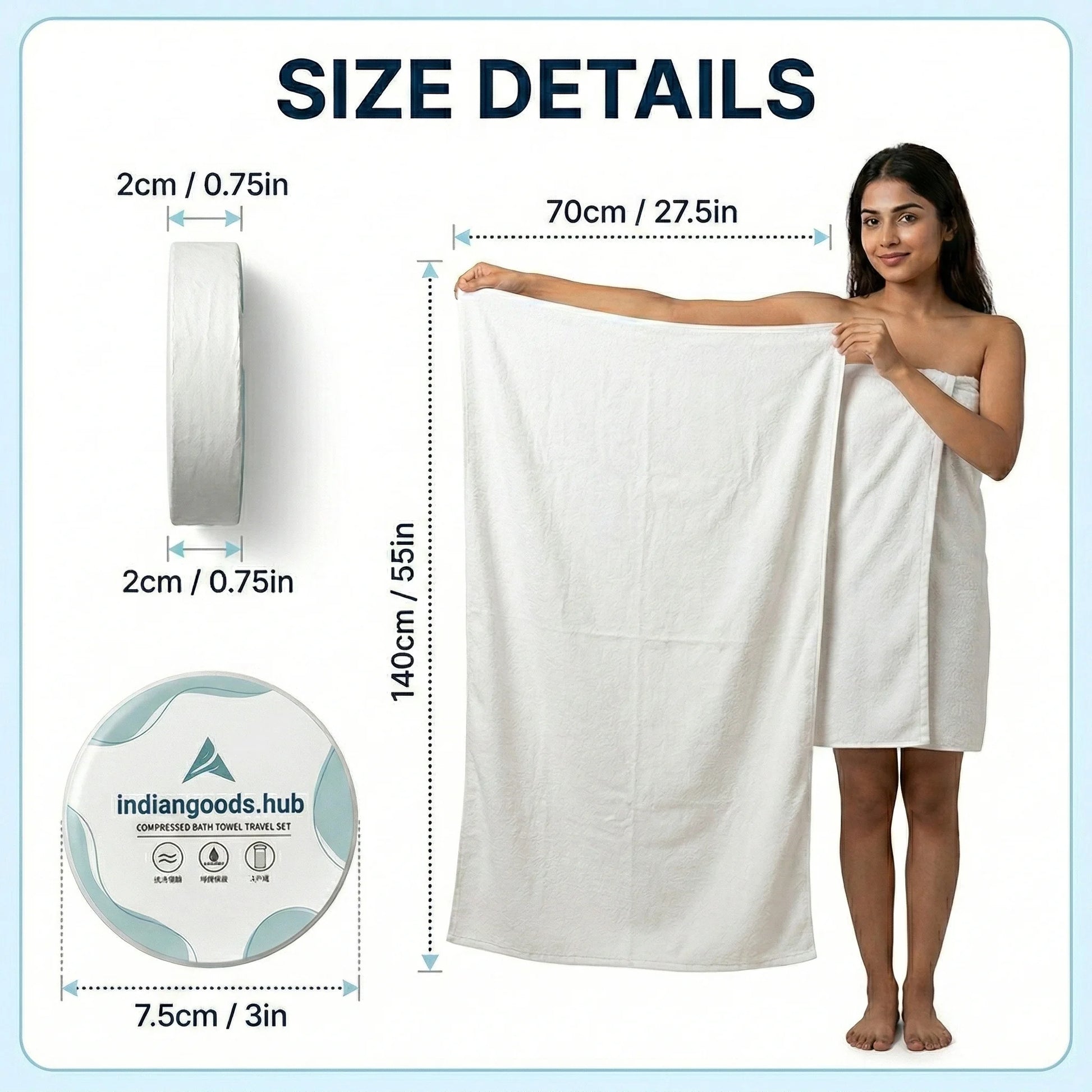 Cotton Towels  Disposable & Skin-Safe  Perfect for Trips & Outdoors