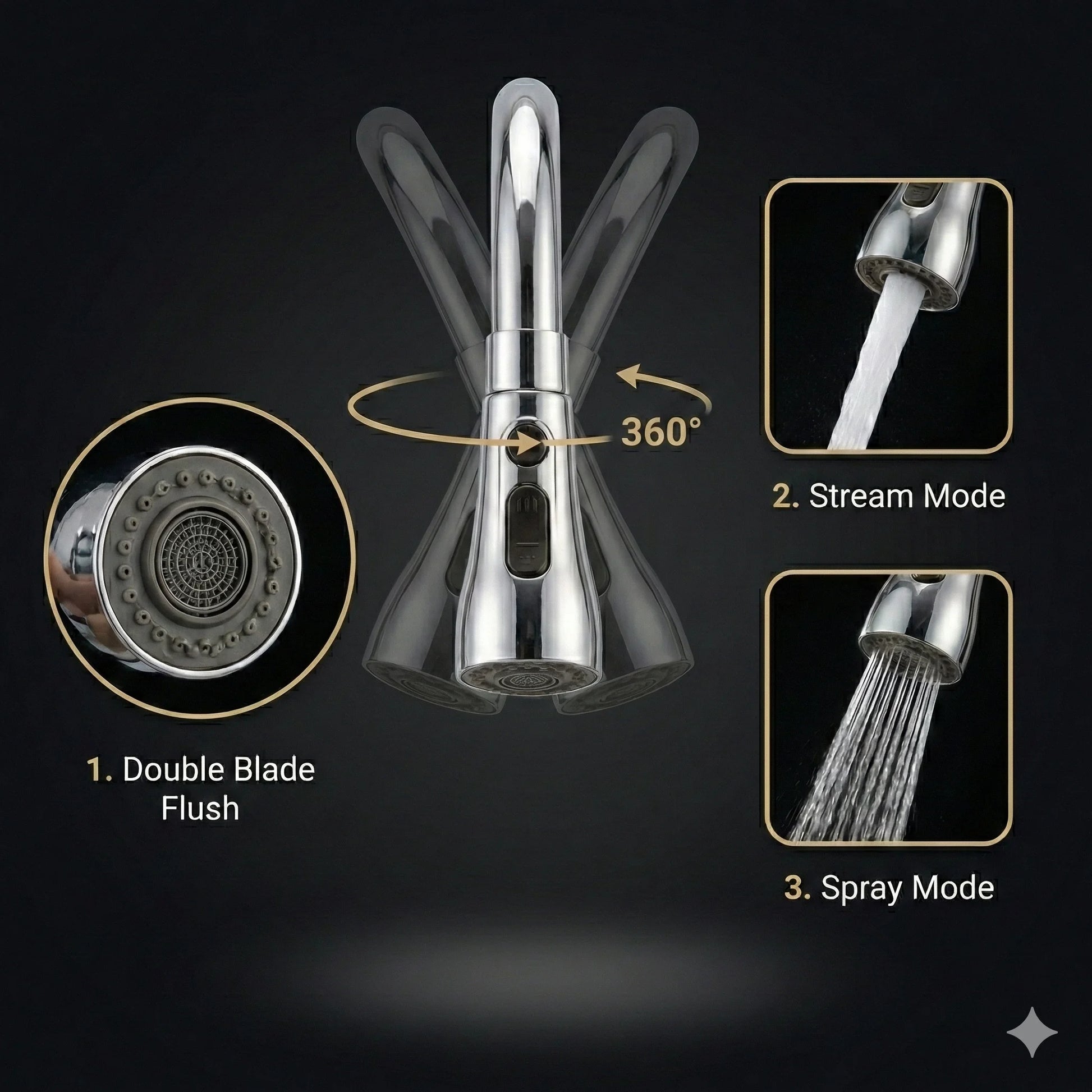 Flexible Tap Extension  Rotate, Rinse & Save Water  Easy Fit for Any Sink