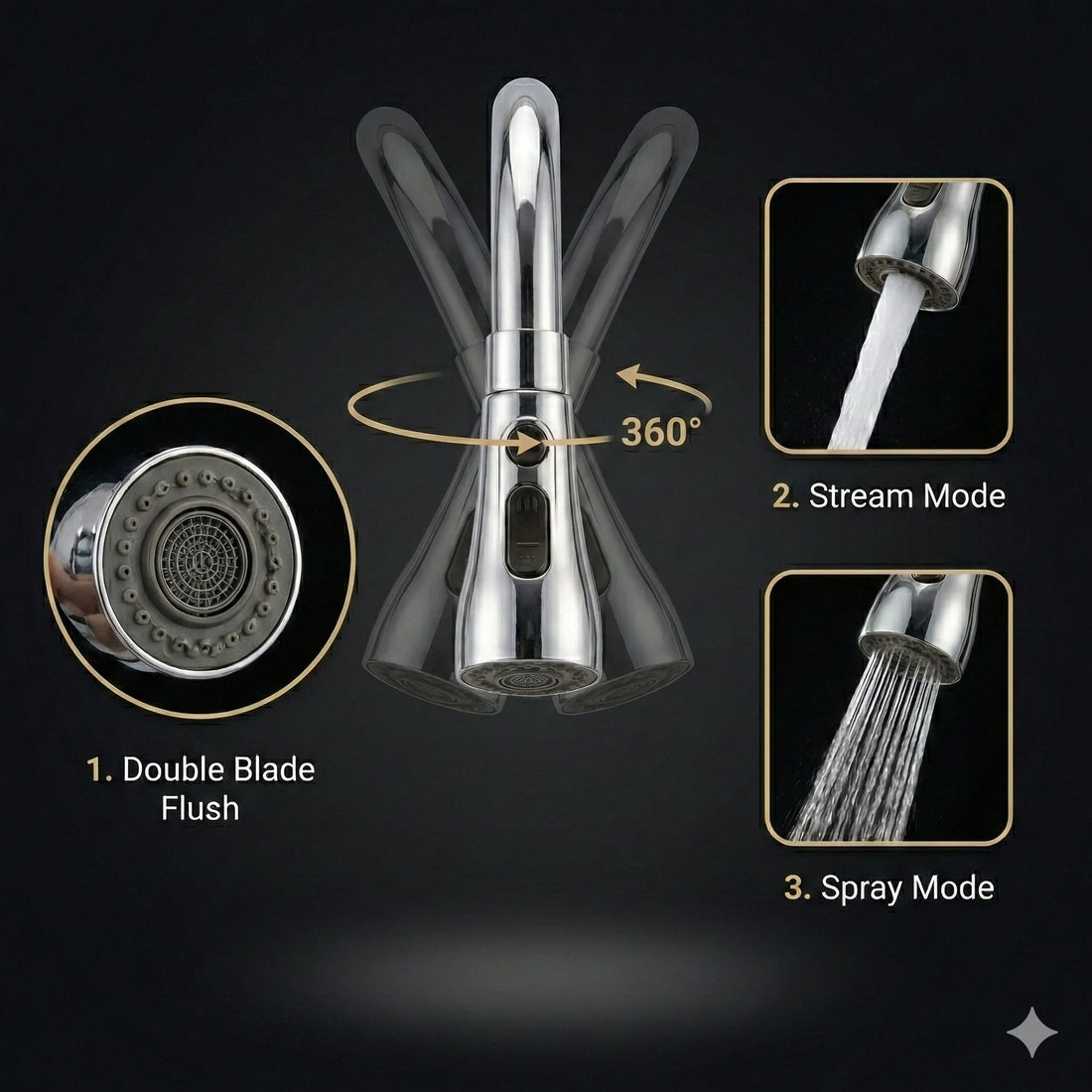 Flexible Tap Extension  Rotate, Rinse & Save Water  Easy Fit for Any Sink