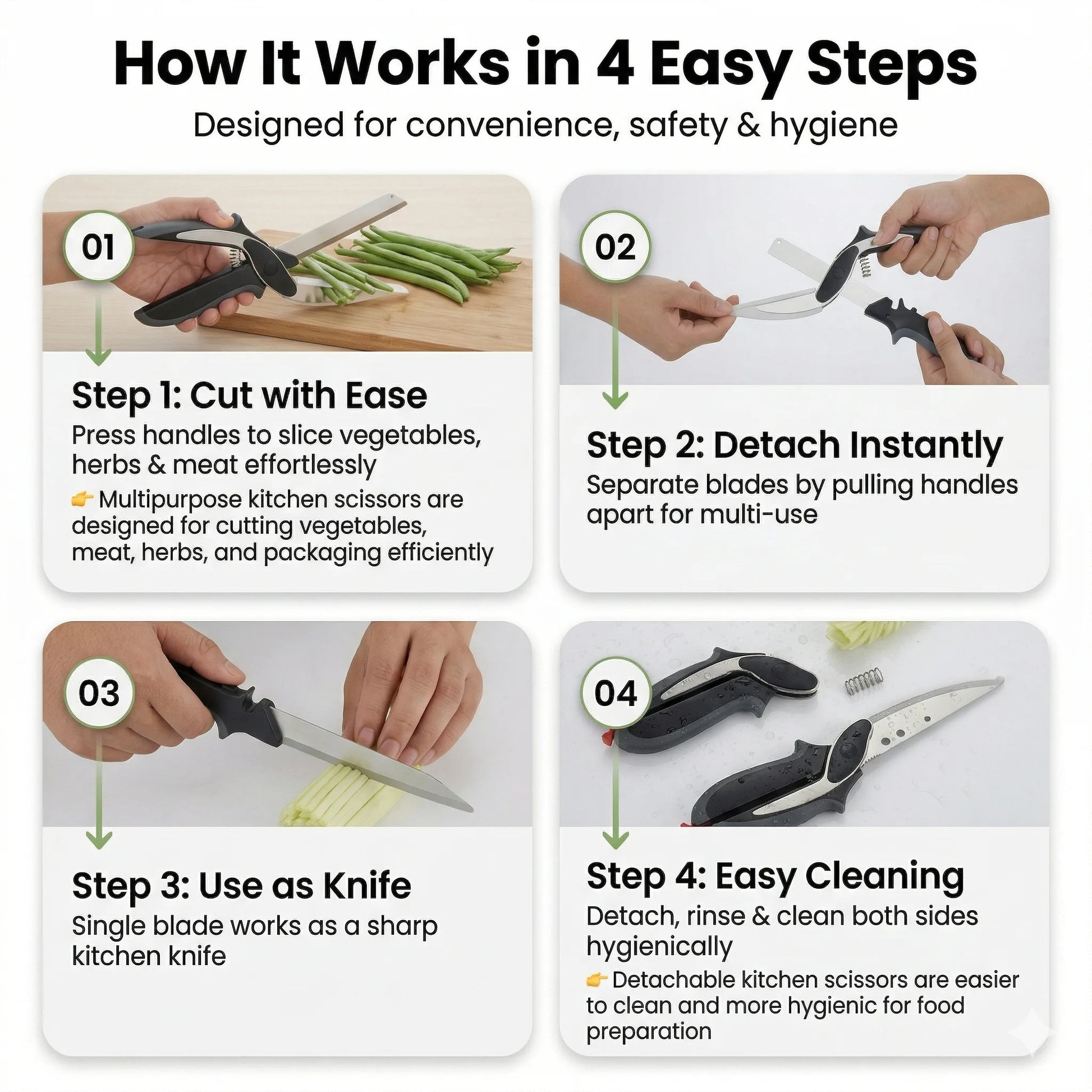 Stainless Chopper  Easy Pull Mechanism  Fast Effortless Chopping
