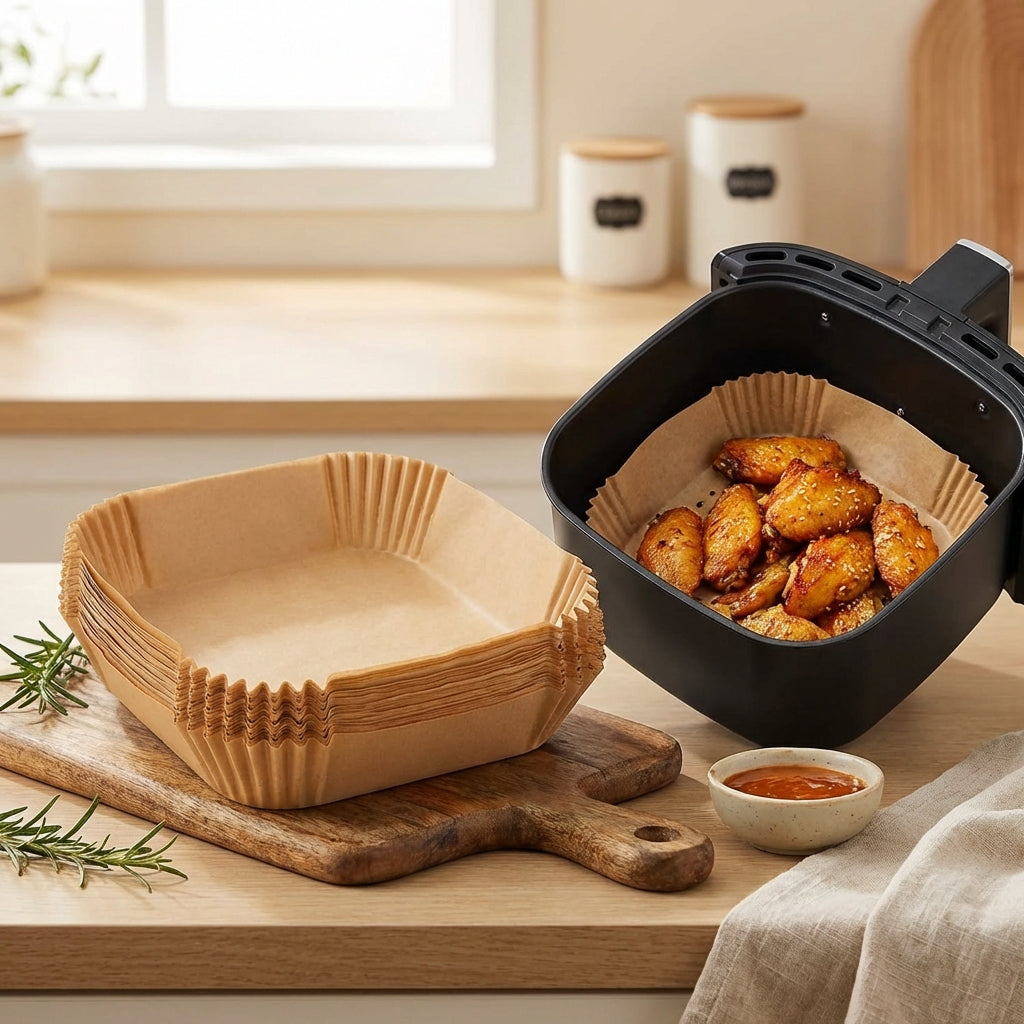 Air Fryer & Oven Paper Liners Food grade – Oil-Proof Disposable Parchment Sheets
